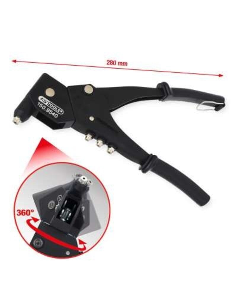 KS TOOLS Handblindklinknageltang, 280mm - 150.9540