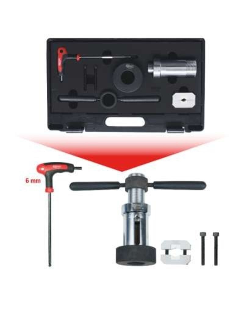 KS TOOLS Schokdemper-montagehulpset voor schokdempers met een uitslagbegrenzingsveer, 7-dlg - 150.9545