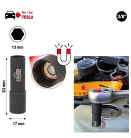 KS TOOLS 3/8" dopsleutel voor veerpootmontage, voor Tesla, magnetisch - 150.9597