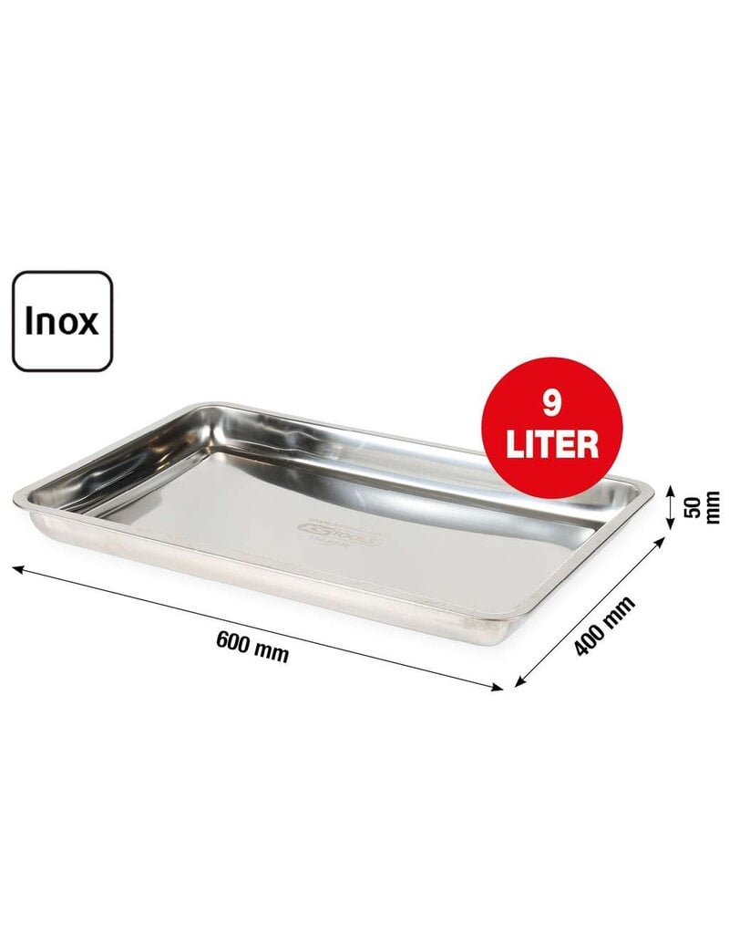 KS TOOLS RVS-opvangbak 9 liter, extra vlak - 150.9598