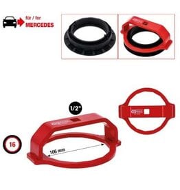 KS TOOLS 1/2" veerpootbevestigingsmoersleutel voor Mercedes, 106 mm - 150.9599