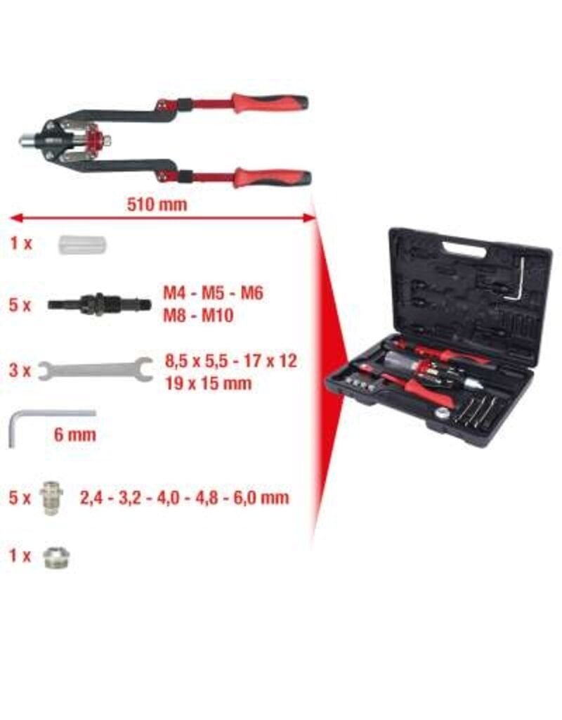 KS TOOLS Universele-blindklinknageltangset, 17-dlg - 150.9630
