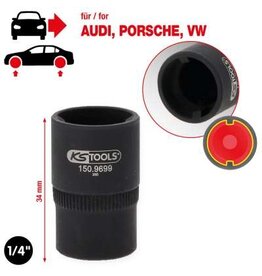 KS TOOLS Speciale dopsleutel voor restdrukhoudklep bij luchtveringen - 150.9699