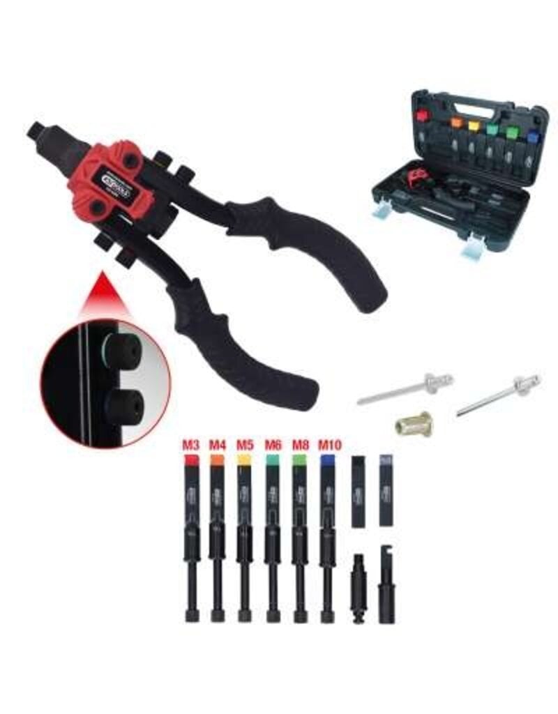 KS TOOLS 3-in-1 blindklinkgereedschapset, 15-dlg - 150.9805