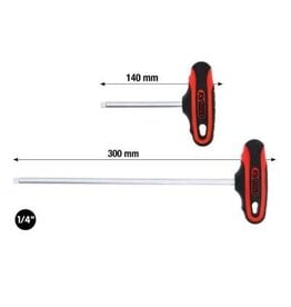 KS TOOLS 1/4" vierkant-T-greep, kort - 151.1111