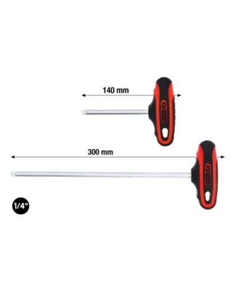 KS TOOLS 1/4" vierkant-T-greep, kort - 151.1111