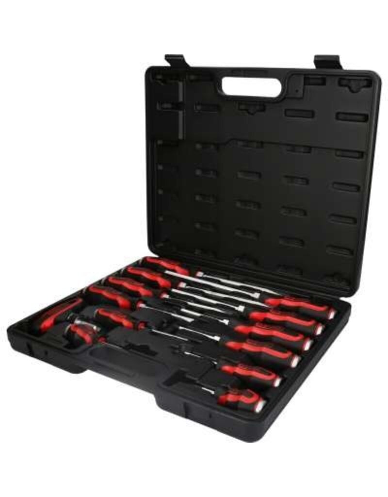 KS TOOLS ERGOTORQUEmax schroevendraaierset met slagkap, 13-dlg - 151.1150