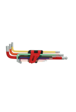 KS TOOLS Haakse inbussleutelset met kogelkop, extra lang, 9-dlg - 151.4420