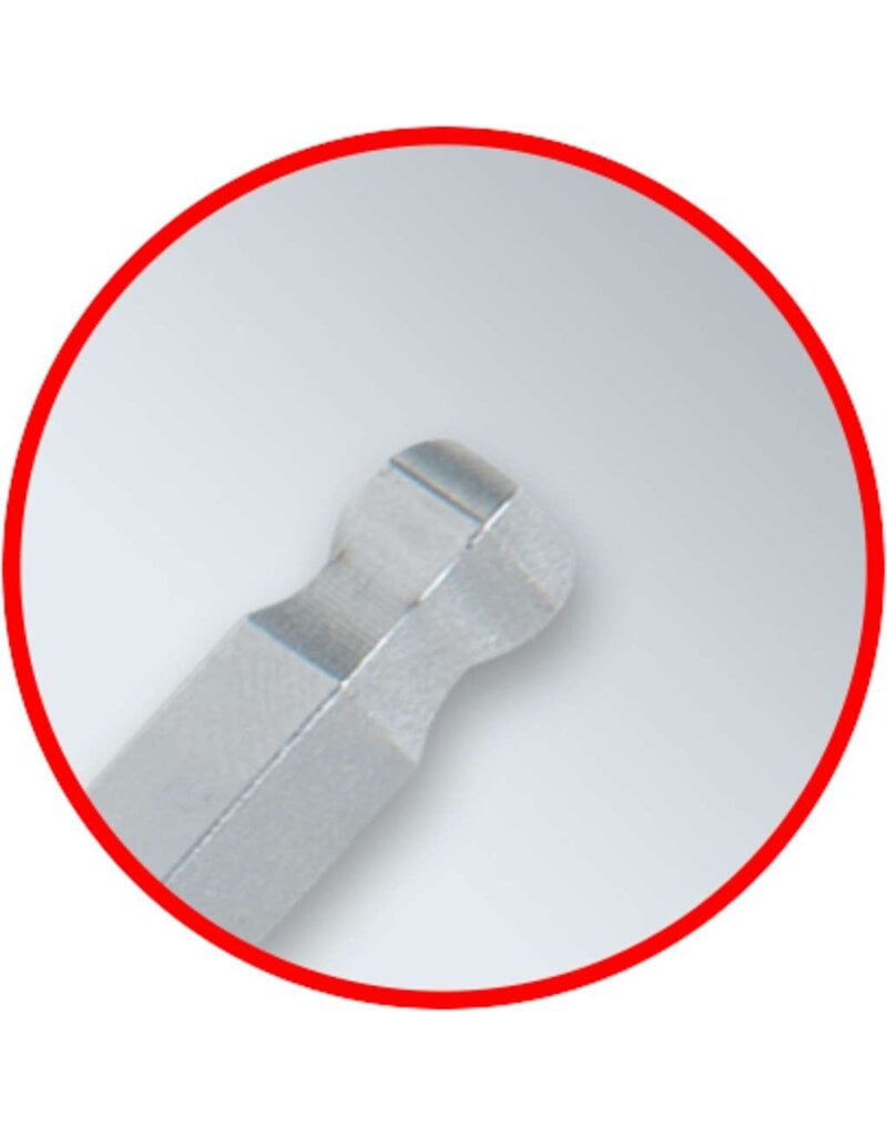 KS TOOLS Haakse inbussleutelset met kogelkop, extra lang, 9-dlg - 151.4420