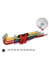 KS TOOLS Haakse Torx-inbussleutelset met kogelkop, extra lang, 9-dlg - 151.5210