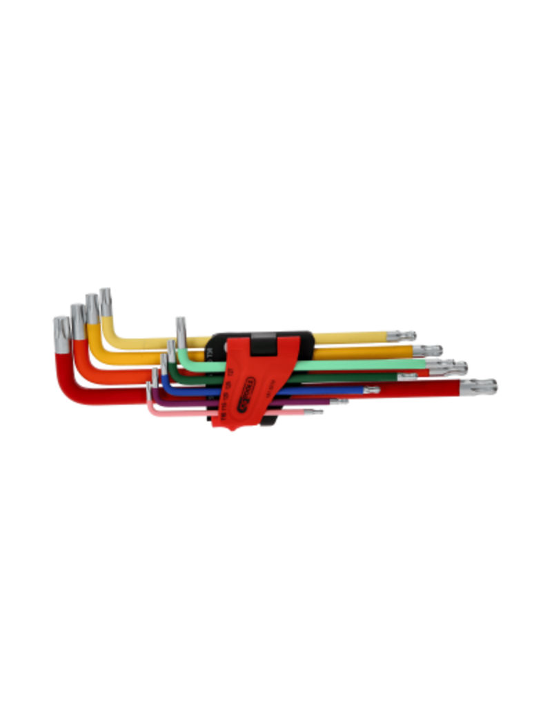 KS TOOLS Haakse Torx-inbussleutelset met kogelkop, extra lang, 9-dlg - 151.5210