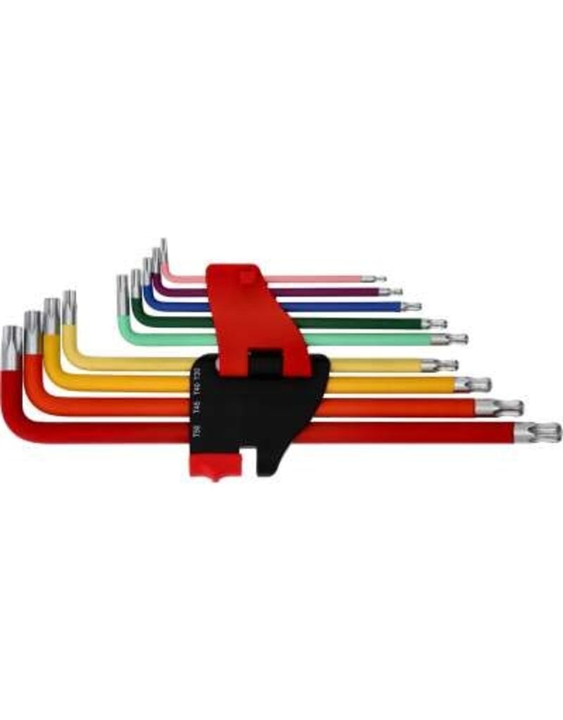 KS TOOLS Haakse Torx-inbussleutelset met kogelkop, extra lang, 9-dlg - 151.5210