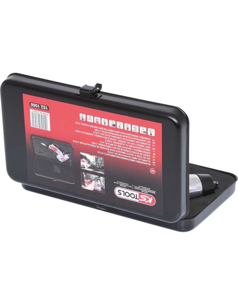KS TOOLS 1/4" gloeibougie perslucht-vibro-slagmoersleutelset, 5-dlg - 152.1060