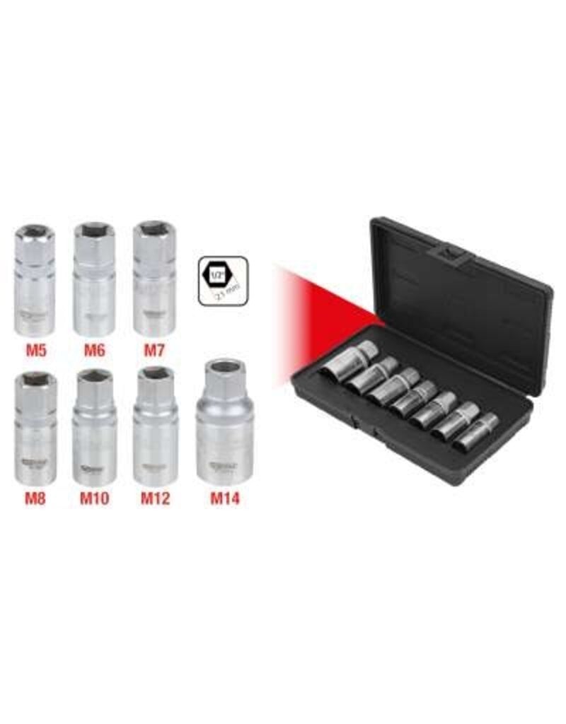 KS TOOLS Draadeind-uitdraaierset, 7-dlg - 152.1101