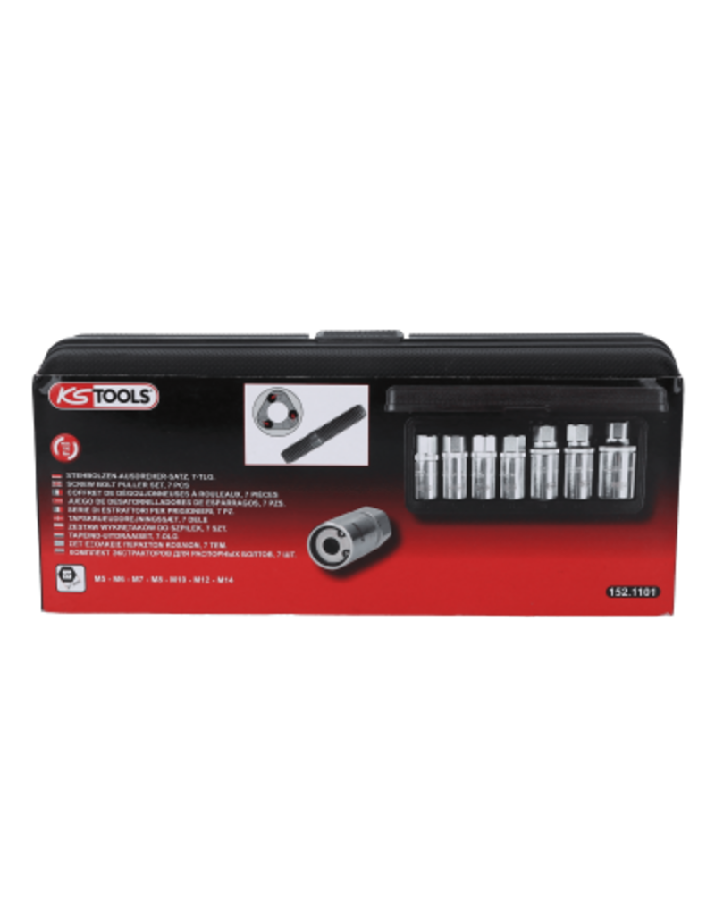 KS TOOLS Draadeind-uitdraaierset, 7-dlg - 152.1101