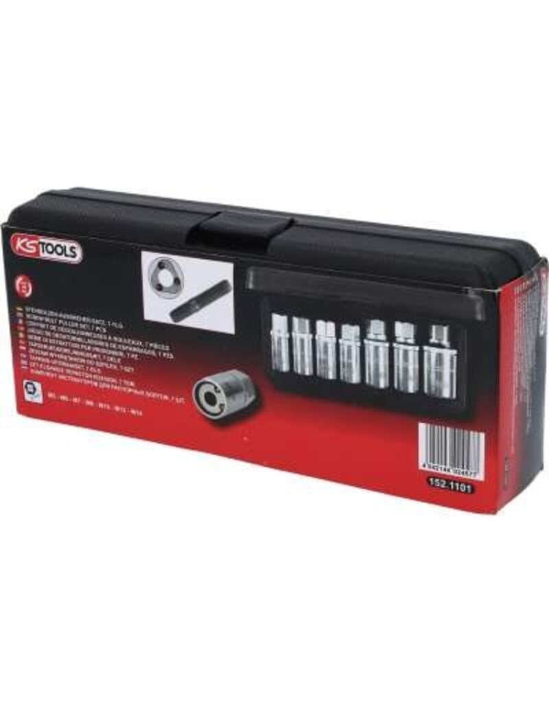 KS TOOLS Draadeind-uitdraaierset, 7-dlg - 152.1101