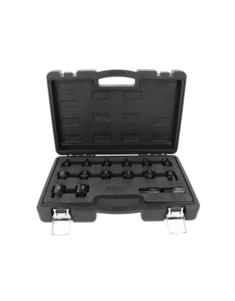 KS TOOLS Inschroefadapterset voor injectortrekker, 16-dlg - 152.1105