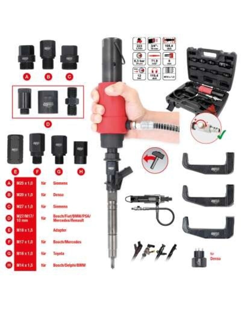 KS TOOLS Perslucht-verstuivertrekkerset, 13-dlg - 152.1130