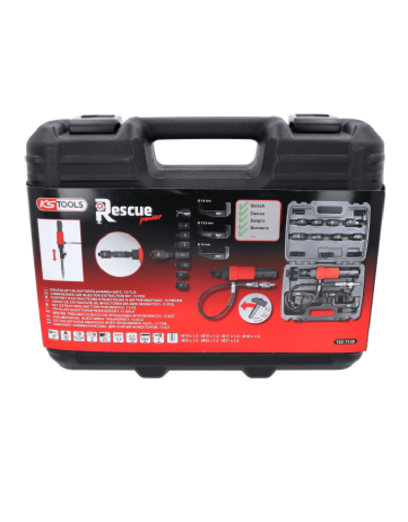 KS TOOLS Perslucht-verstuivertrekkerset, 13-dlg - 152.1130