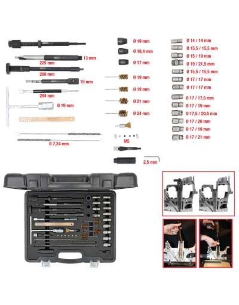 KS TOOLS Master Injector-brandplaat-reinigingsset, 40-dlg - 152.1210