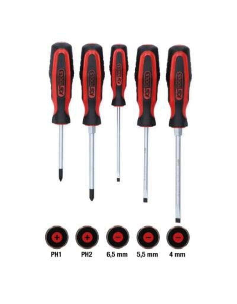 KS TOOLS ERGOTORQUEplus schroevendraaierset, 5-dlg - 159.0005
