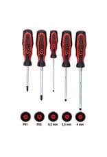 KS TOOLS ERGOTORQUEplus schroevendraaierset, 5-dlg - 159.0005