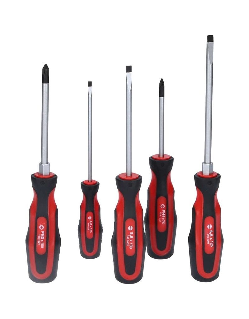 KS TOOLS ERGOTORQUEplus schroevendraaierset, 5-dlg - 159.0005