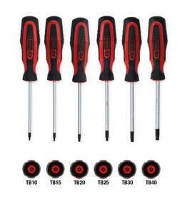 KS TOOLS ERGOTORQUEplus Schroevendraaierset, 6-dlg, Torx met boring - 159.0040