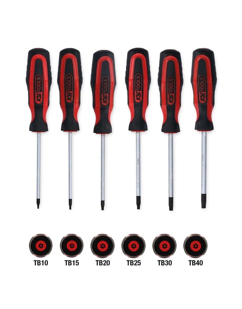KS TOOLS ERGOTORQUEplus Schroevendraaierset, 6-dlg, Torx met boring - 159.0040