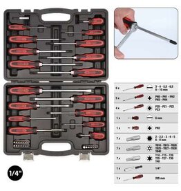 KS TOOLS ERGOTORQUEplus Schroevendraaier- en bitset, 39-dlg - 159.0100