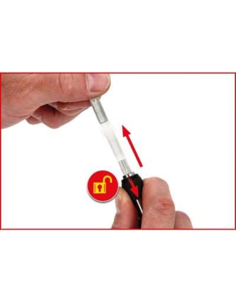 KS TOOLS 1/4" mini-bitschroevendraaier met snelvergrendeling - 159.1172