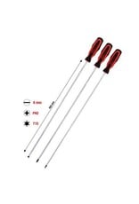 KS TOOLS ERGOTORQUEplus Schroevendraaierset, sleufkop, PH, Torx, 3-dlg extra lang - 159.1270