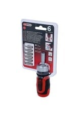 KS TOOLS 1/4" 6 in 1 Mini-ratel-schroevendraaier - 159.2025