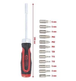 KS TOOLS 12-in-1 ratel-bit-schroevendraaier - 159.2035