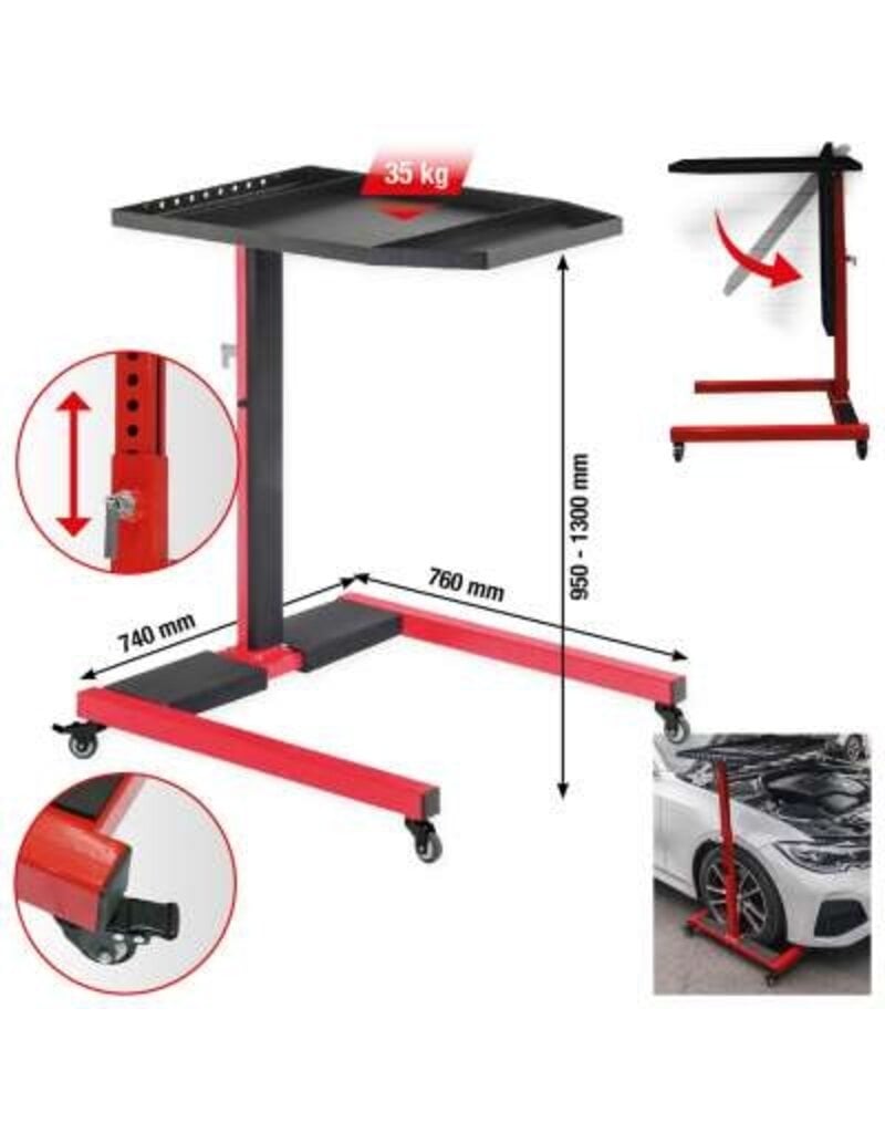 KS TOOLS performance Universele aflegtafel, in hoogte verstelbaar, max. 35 kg - 160.0215