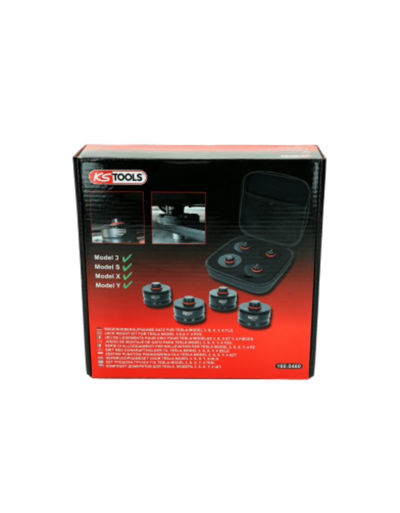 KS TOOLS Hefbrugopnameset voor Tesla Model 3, S, X, Y, 4-dlg - 160.0460