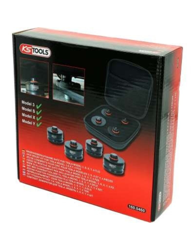 KS TOOLS Hefbrugopnameset voor Tesla Model 3, S, X, Y, 4-dlg - 160.0460