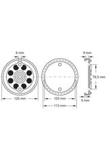 KS TOOLS Rubberschotel 02 voor MAHA hefbruggen, Ø 120 mm - 160.0464