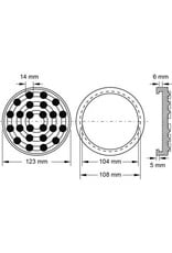 KS TOOLS Rubberschotel 03 voor Ravaglioli / Werther hefbruggen / Werther hefbruggen, Ø 123 mm - 160.0465