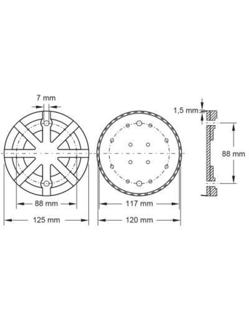 KS TOOLS Rubberschotel 04 voor Nussbaum / AMI hefbruggen, Ø 125 mm - 160.0466