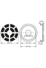 KS TOOLS Rubberschotel 06 voor Ravaglioli / Sirio / Space hefbruggen, Ø 100 mm - 160.0468