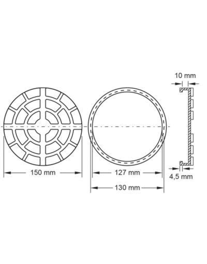 KS TOOLS Rubberschotel 08 voor Ravaglioli hefbruggen, Ø 150 mm - 160.0470