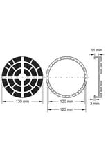 KS TOOLS Rubberschotel 10 voor Ravaglioli / Sirio / Space hefbruggen, Ø 130 mm - 160.0472