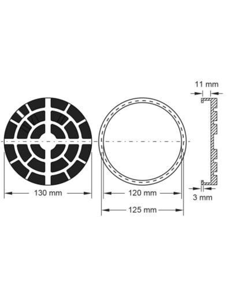 KS TOOLS Rubberschotel 10 voor Ravaglioli / Sirio / Space hefbruggen, Ø 130 mm - 160.0472