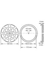 KS TOOLS Rubberschotel 13 voor J.A. Becker / ATH / HOFMANN / Herrmann hefbruggen, Ø 120 mm - 160.0475