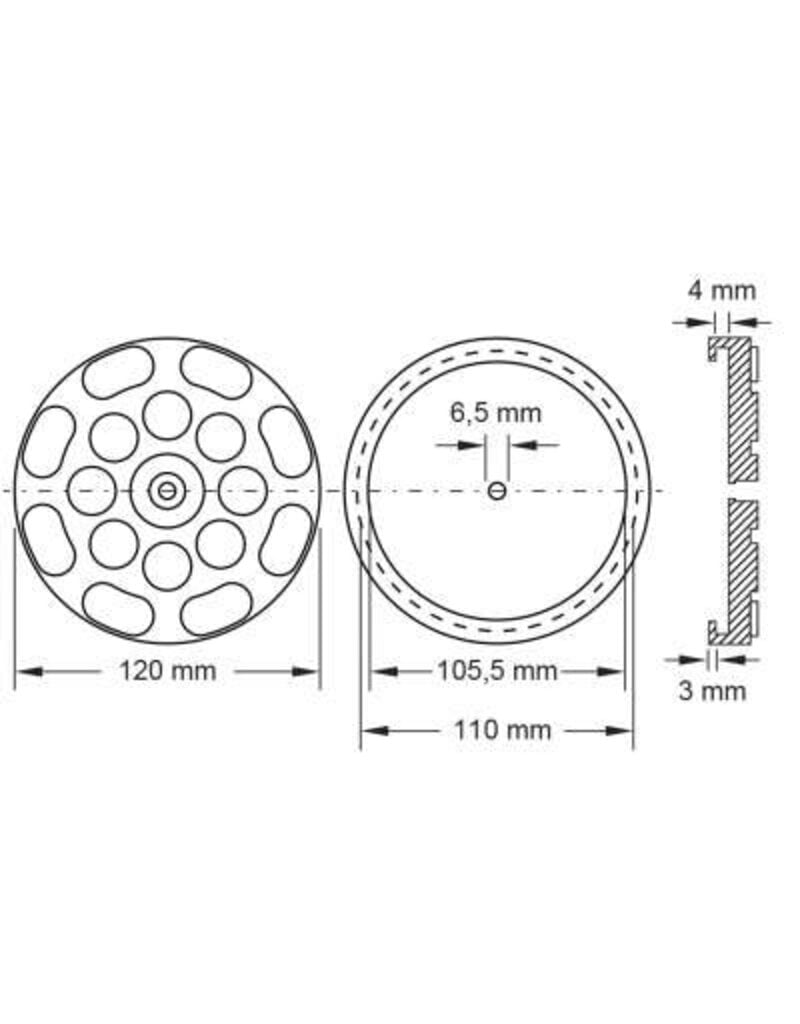 KS TOOLS Rubberschotel 13 voor J.A. Becker / ATH / HOFMANN / Herrmann hefbruggen, Ø 120 mm - 160.0475