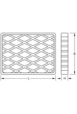 KS TOOLS Rubberonderlegger 01 voor hefbruggen 160 x 120 x 20 mm  - 160.0476