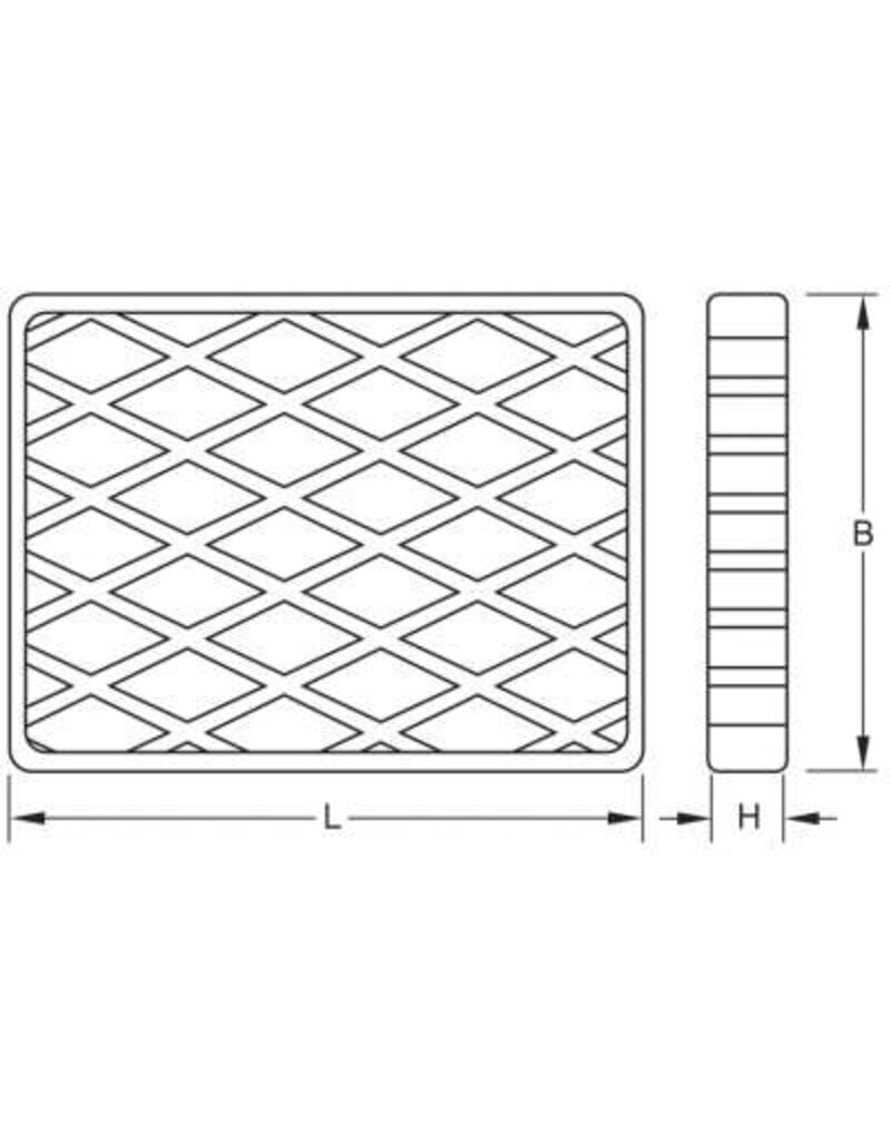 KS TOOLS Rubberonderlegger 01 voor hefbruggen 160 x 120 x 20 mm  - 160.0476
