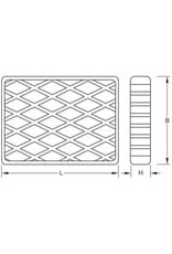 KS TOOLS Rubberonderlegger 02 voor hefbruggen 160 x 120 x 30 mm  - 160.0477