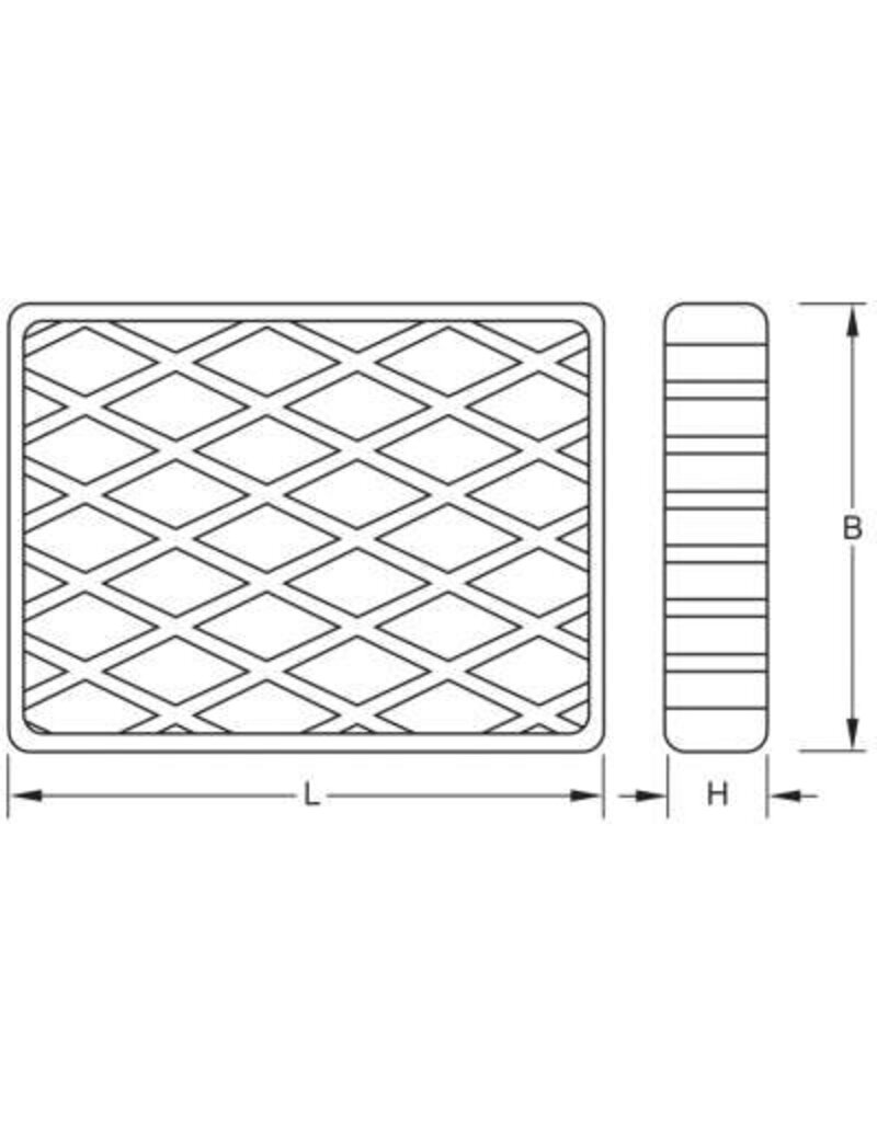 KS TOOLS Rubberonderlegger 02 voor hefbruggen 160 x 120 x 30 mm  - 160.0477